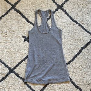 Lululemon Grey Striped Tank Top
